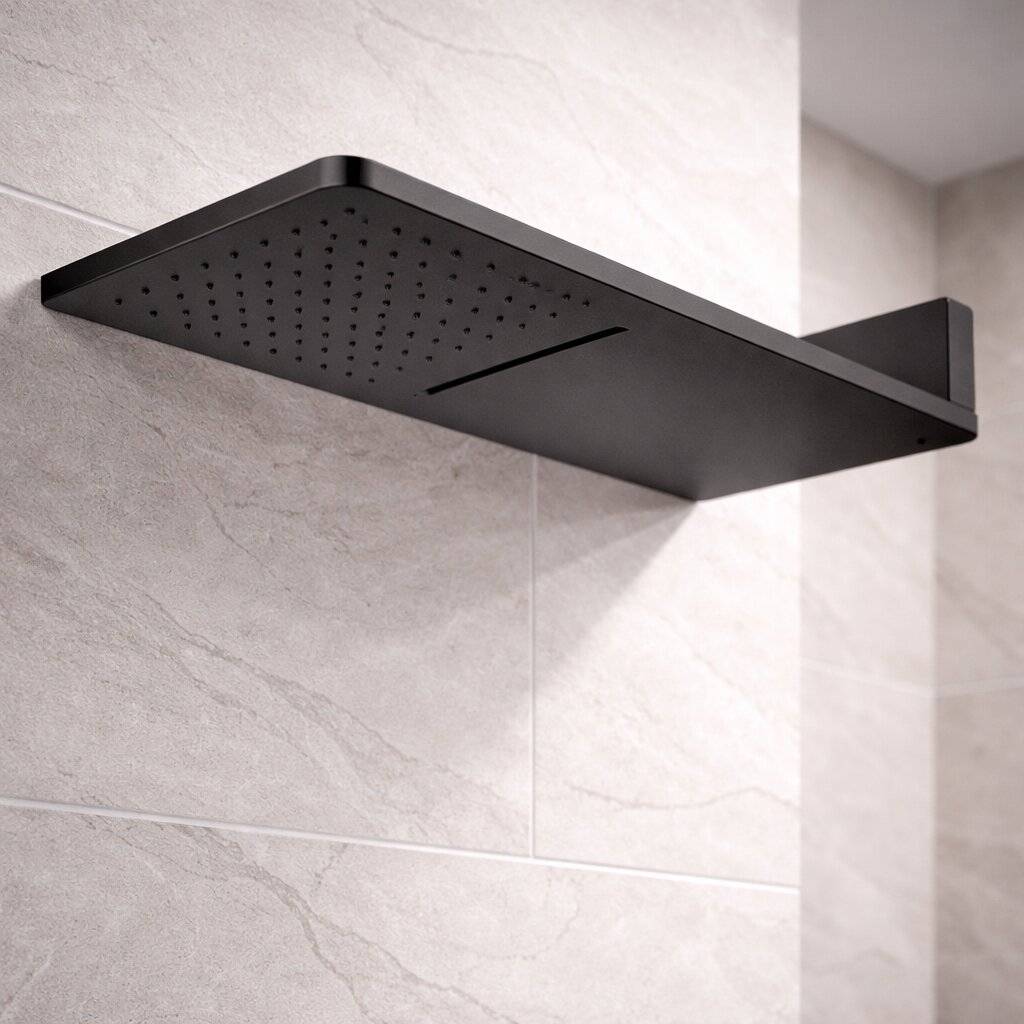 waterfall Shower Head Gun Metal waterfall Shower Head Gun Metal