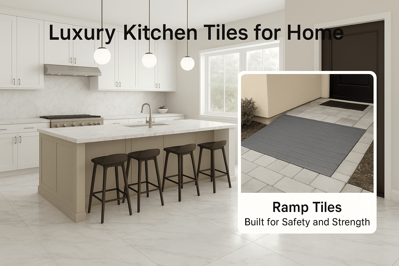 Luxury kitchen tiles and ramp tiles for home